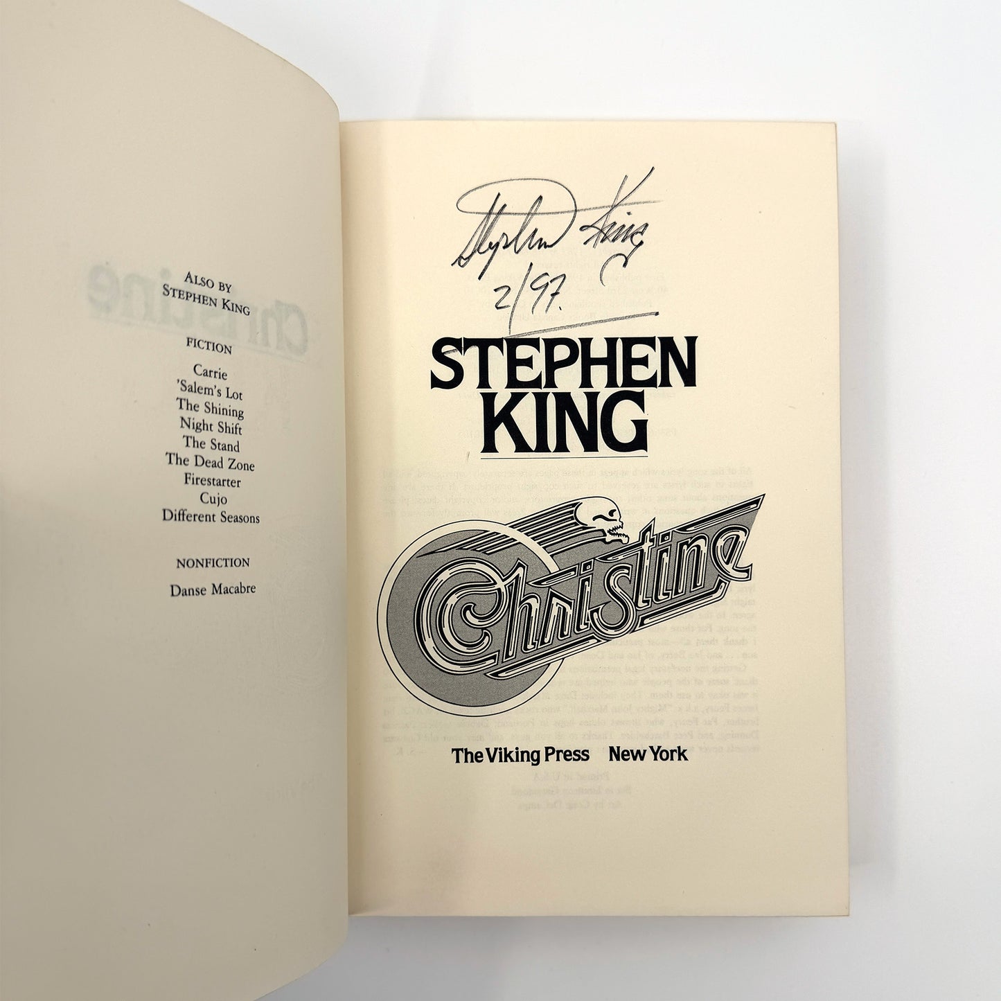 Christine - 1st SIGNED by Stephen King