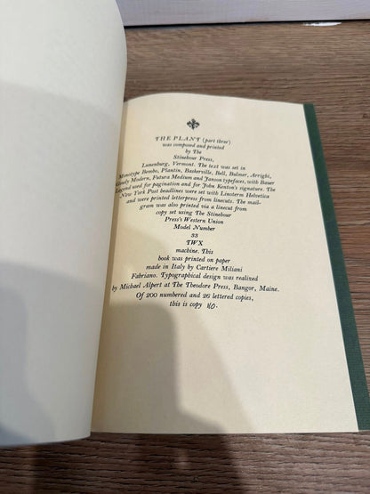 The Plant S/L - All three volumes, inscribed to the same person.